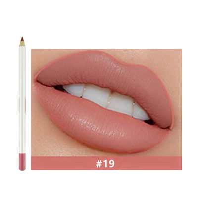 Sweat Proof Orange Lip Liner Pencil , Natural Lip Color Lip Liner